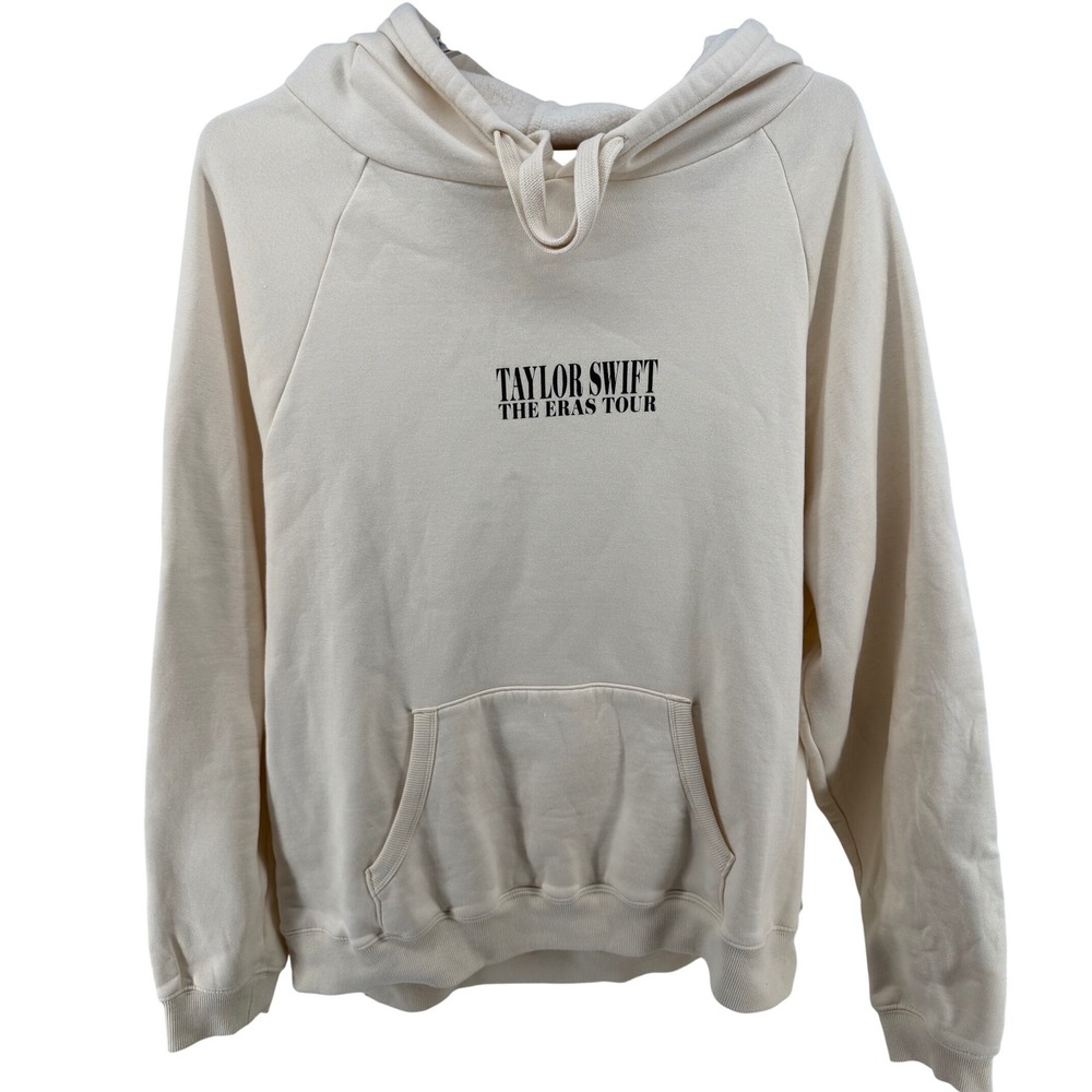 Taylor Swift The Eras Tour Hoodie Cream 2XL‎ Graphic Print Long Sleeve Pullover